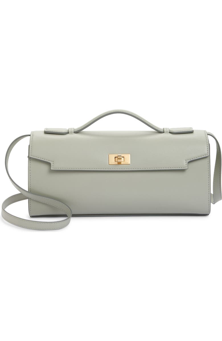 Anya Hindmarch Mortimer Leather Clutch, Main, color, Iceberg