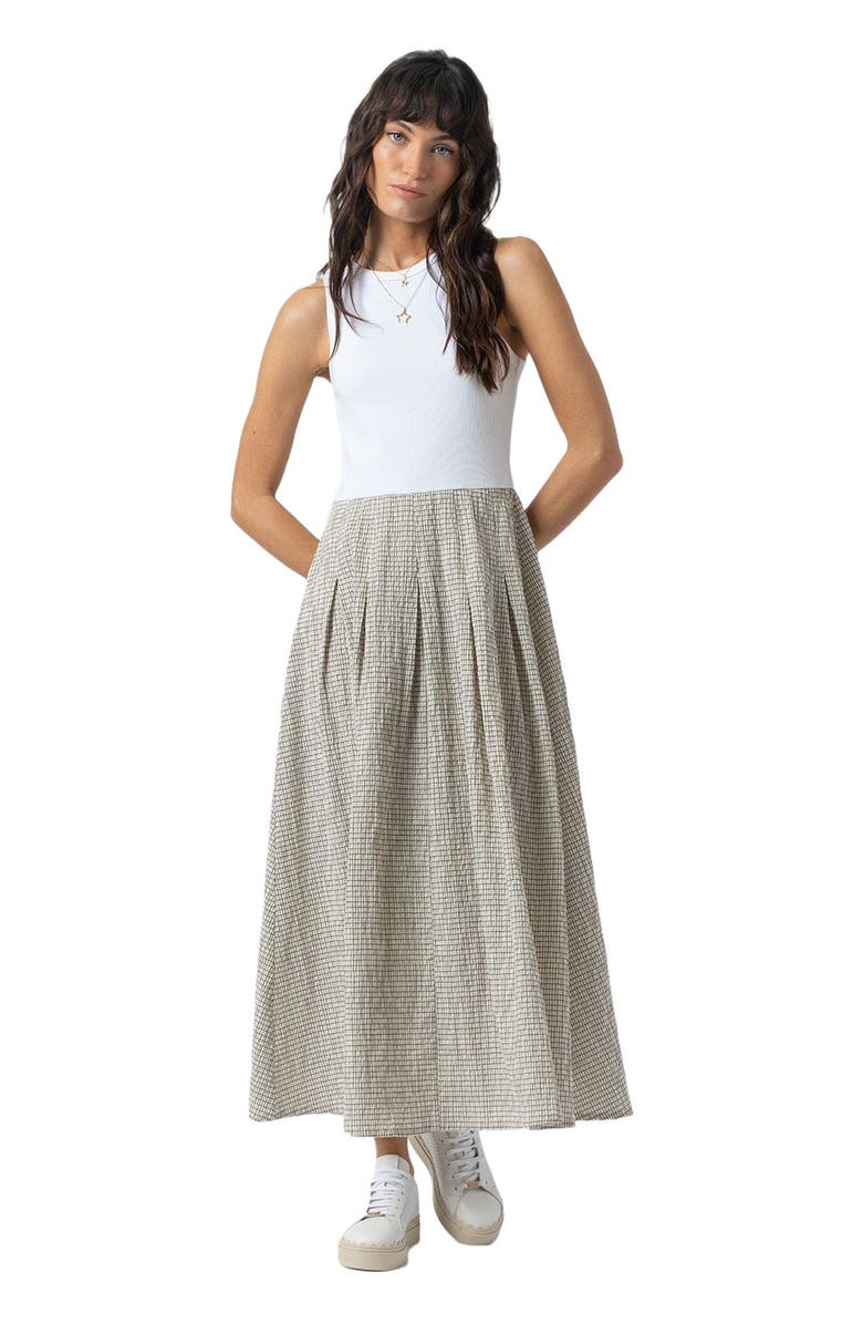 Saint + Sofia Renee Contrast Dress, Main, color, 