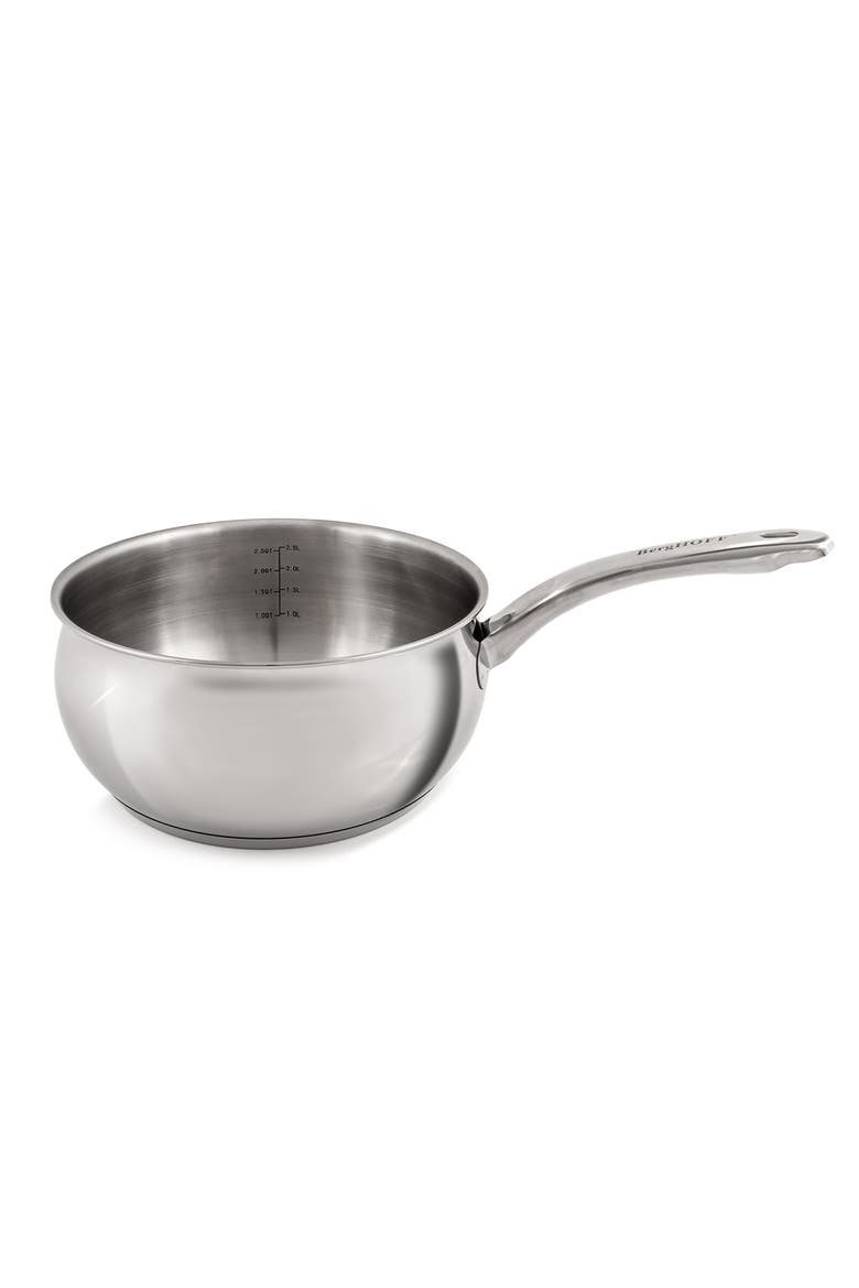 Stainless Steel 3.2-Qt. Covered Sauce Pan, Alternate, color, SILVER
