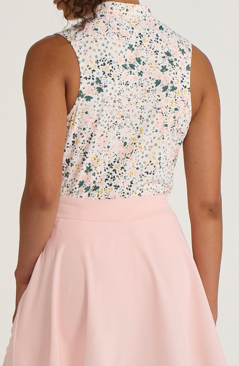 Bad Birdie Daisy Floral Blade Collar Half Zip Golf Top, Alternate, color,