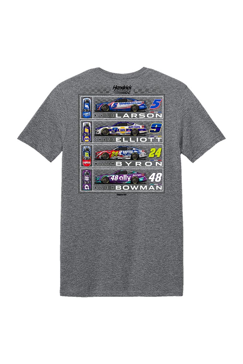 Men's Classic Ink Heather Gray Hendrick Motorsports Car T-Shirt, Alternate, color, Athletic Heather Gray