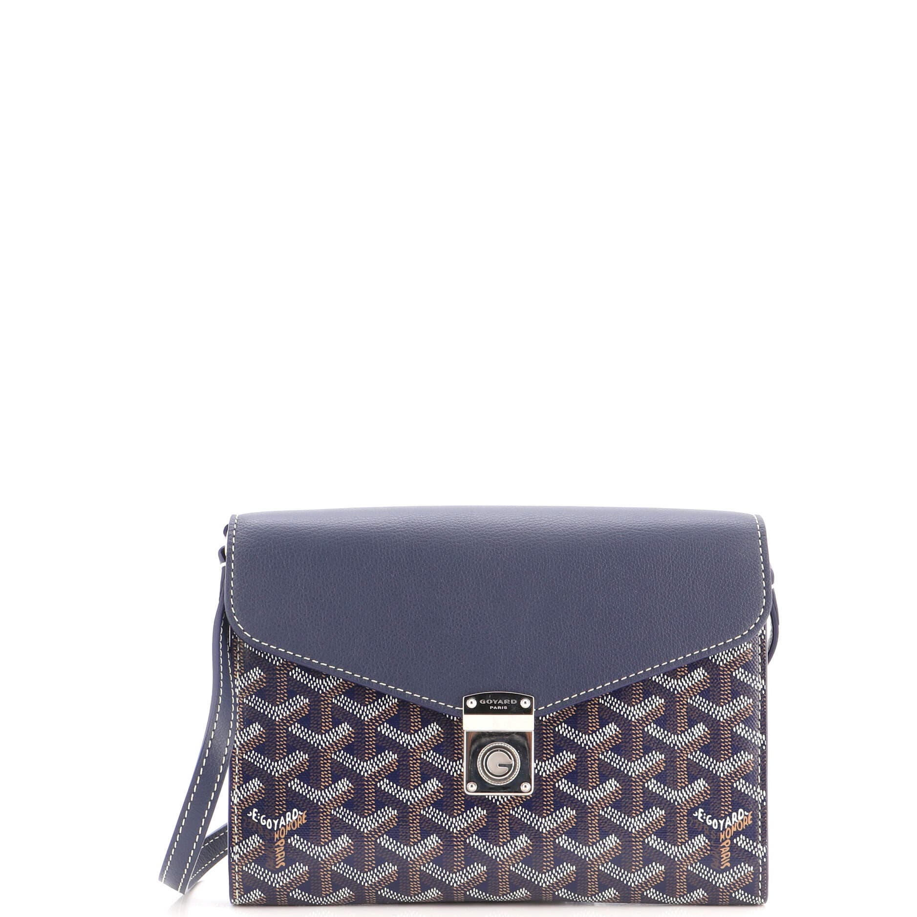 Chypre Wallet on Strap Coated Canvas with Leather, Main, color, Blue