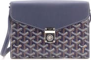 Pre-Owned Goyard Chypre Wallet on Strap Coated Canvas with Leather