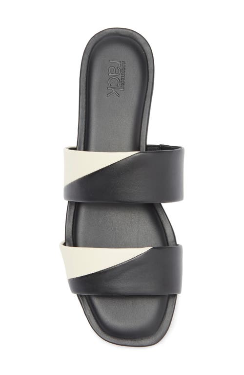 Nordstrom Rack Chonda Slide Sandal In Black - Ivory Vanilla