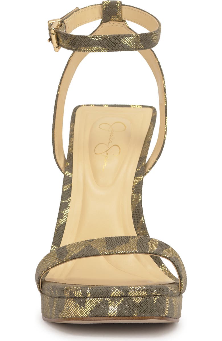 Jessica Simpson Adonia Ankle Strap Platform Sandal, Alternate, color, Golden 10