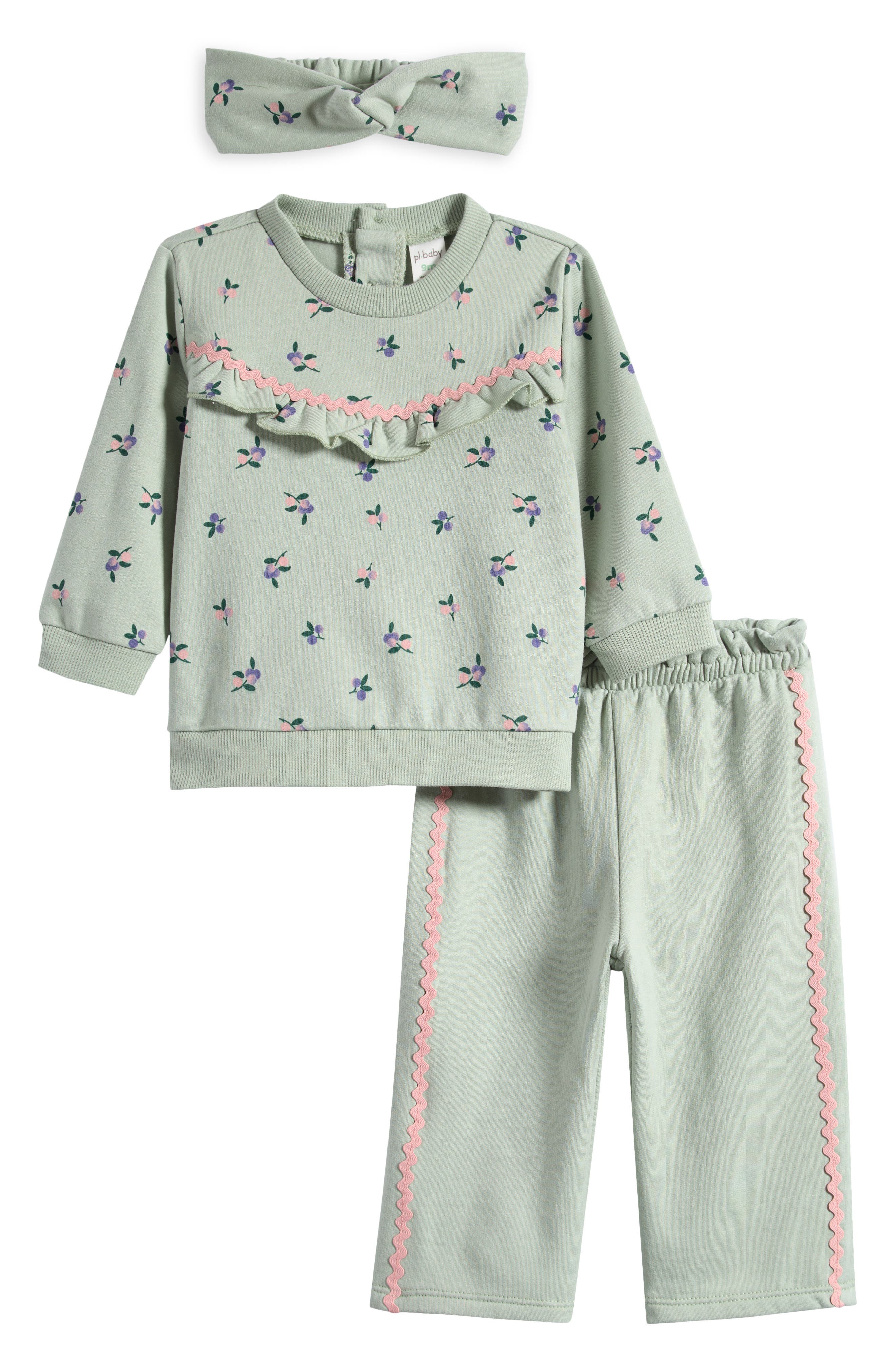 Ricrac Ruffle Top, Pants & Headband