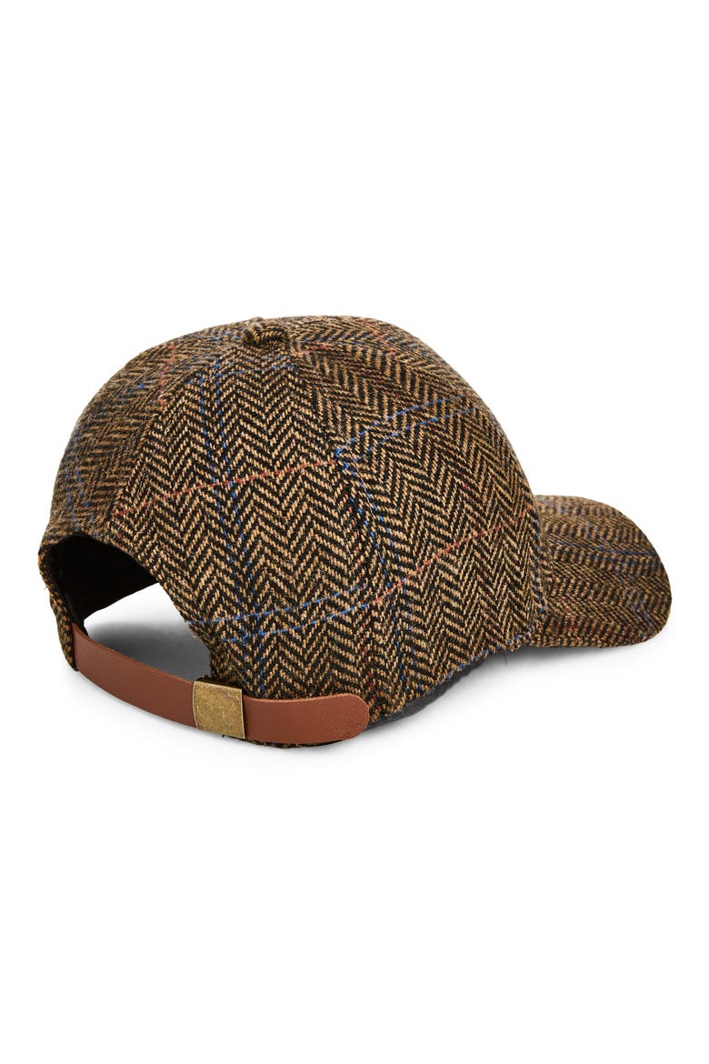 Herringbone Baseball Cap, Alternate, color, DARK BROWN