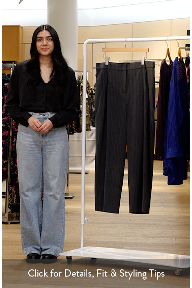 Pinstripe Ultra Skyrise Pleated Wide Leg Pants video