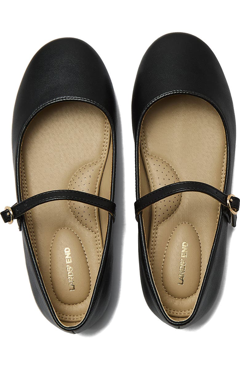Lands' End Girls Classic Mary Jane Flats, Alternate, color, Black
