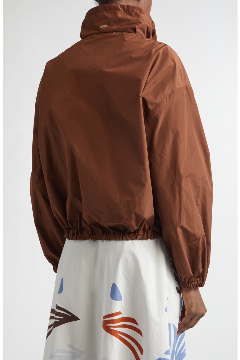 Short Techno Taffeta Jacket, Alternate, color, 2240 TOBACCO