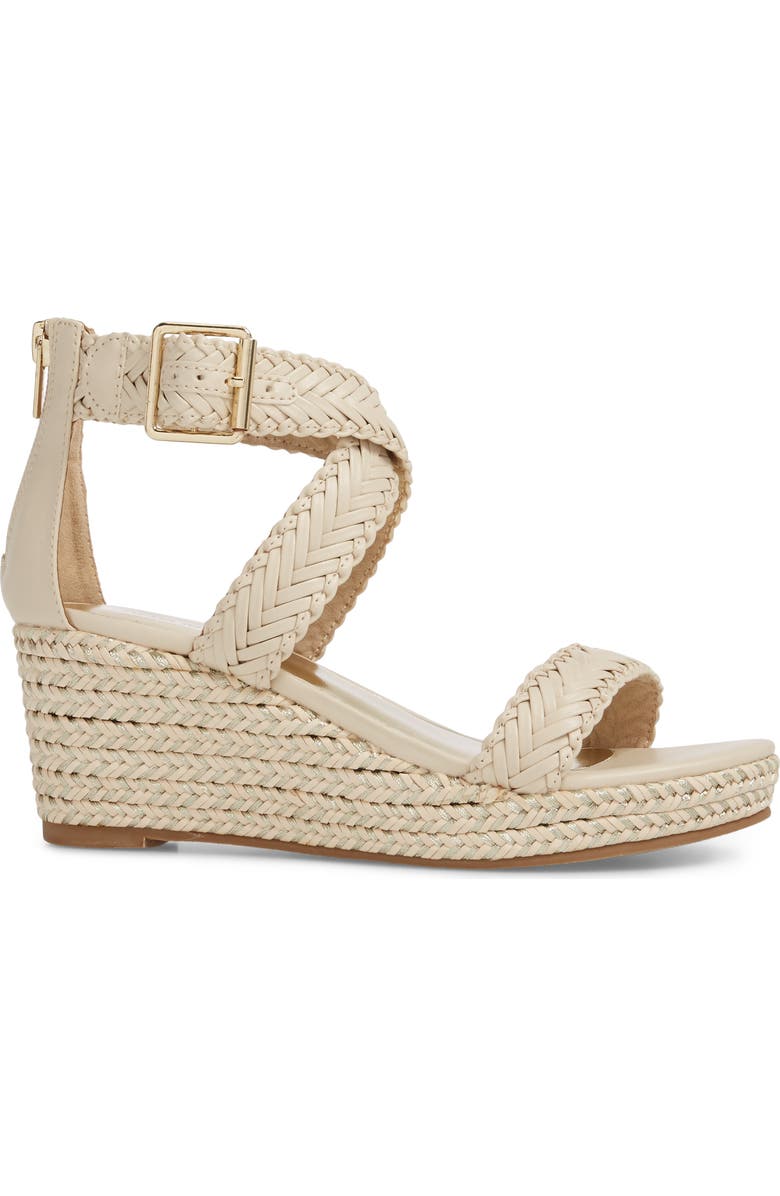 Stuart Weitzman Akilah Sparkle Wedge Sandal, Alternate, color,