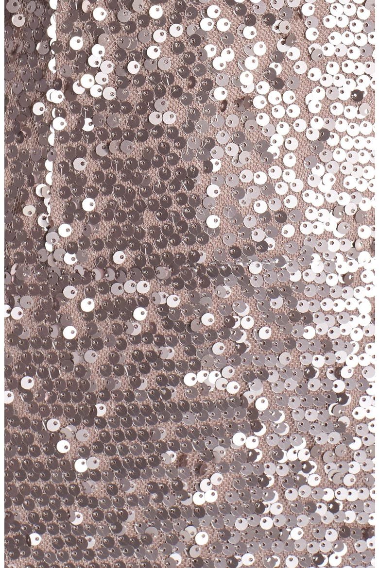 Cross Back Sequin Gown, Alternate, color, MINK