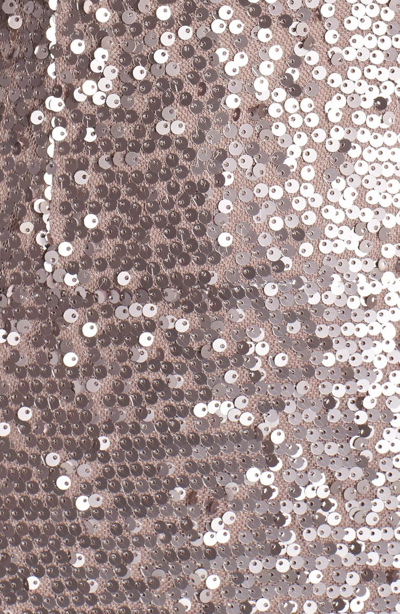 Adrianna Papell Cross Back Sequin Gown, Alternate, color,