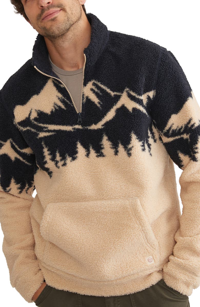 Marine Layer Archive Andes High Pile Fleece Quarter Zip Top, Main, color,