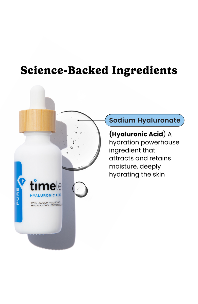 Timeless Skin Care Hyaluronic Acid 100% Pure Serum, Alternate, color, 1Oz