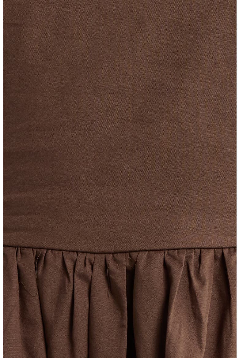 Daine Cotton Halter Midi Dress, Alternate, color, BROWN