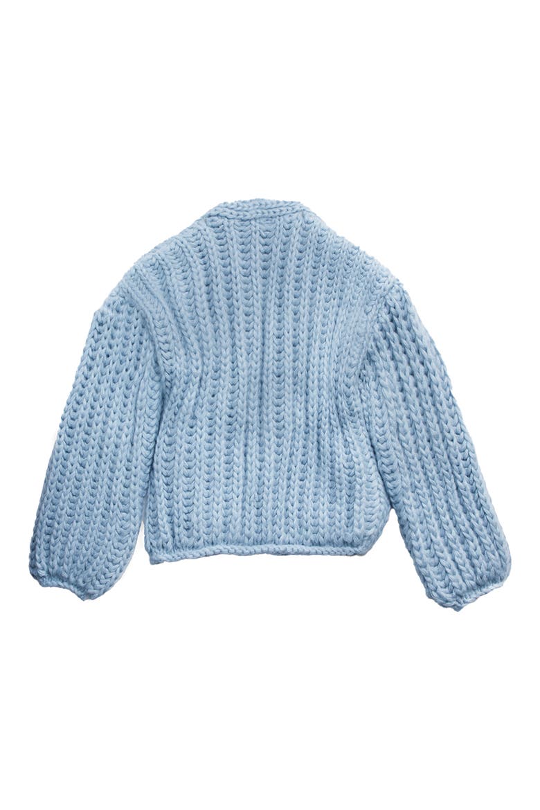Chunky Knit Cardigan, Alternate, color, BLUE