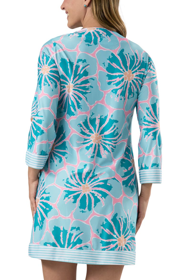 Island UPF Tunic Dress, Alternate, color, Tropical Pink Palm