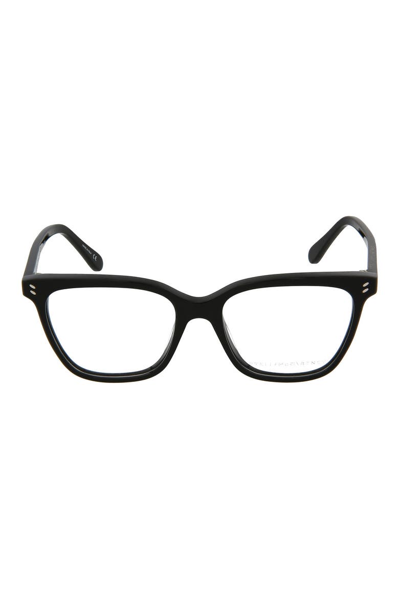 51mm Square Optical Frames, Main, color, BLACK BLACK TRANSPARENT/ TRN