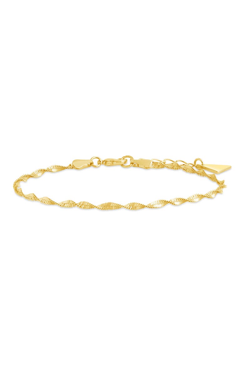 Blakely Twisted Flat Snake Chain Bracelet, Alternate, color, GOLD