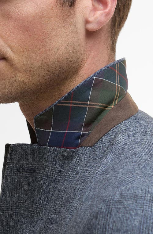 Barbour Kensington Glen Check Wool Blend Flannel Suit Jacket In Blue