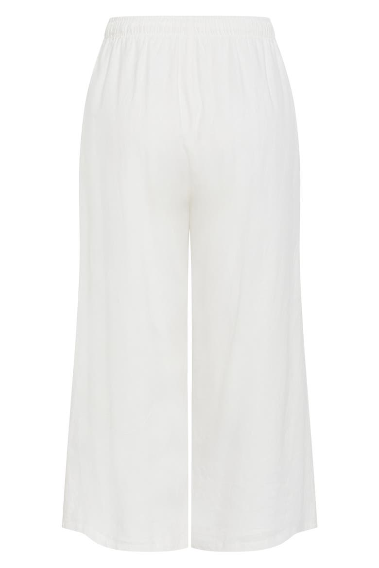 Holly Wide Leg Linen Blend Drawstring Pants, Alternate, color, IVORY