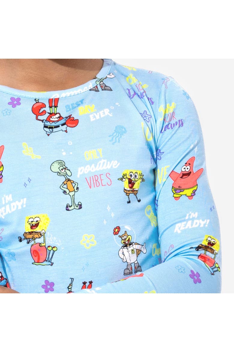 Kids' SpongeBob SquarePants Good Vibes Set of 2 Piece Pajamas, Alternate, color, SpongeBob Good Vibes