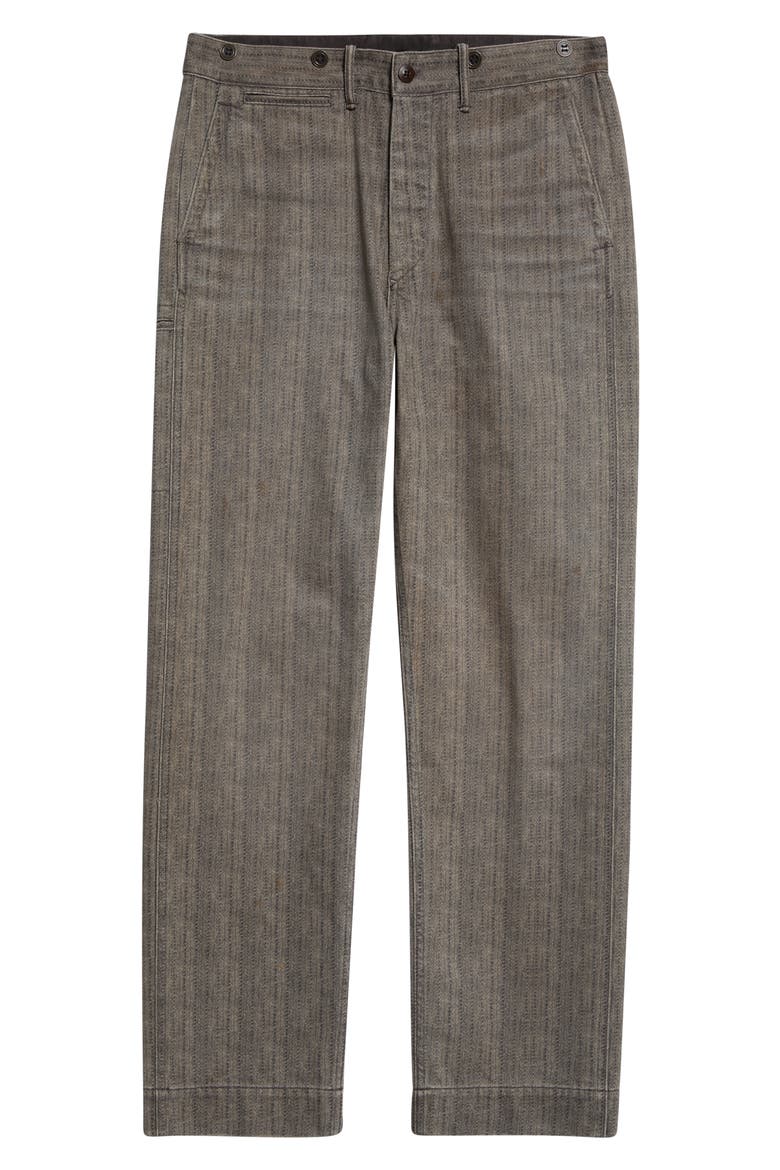Stanton Stripe Cotton Twill Chinos, Alternate, color, GREY HERRINGBONE