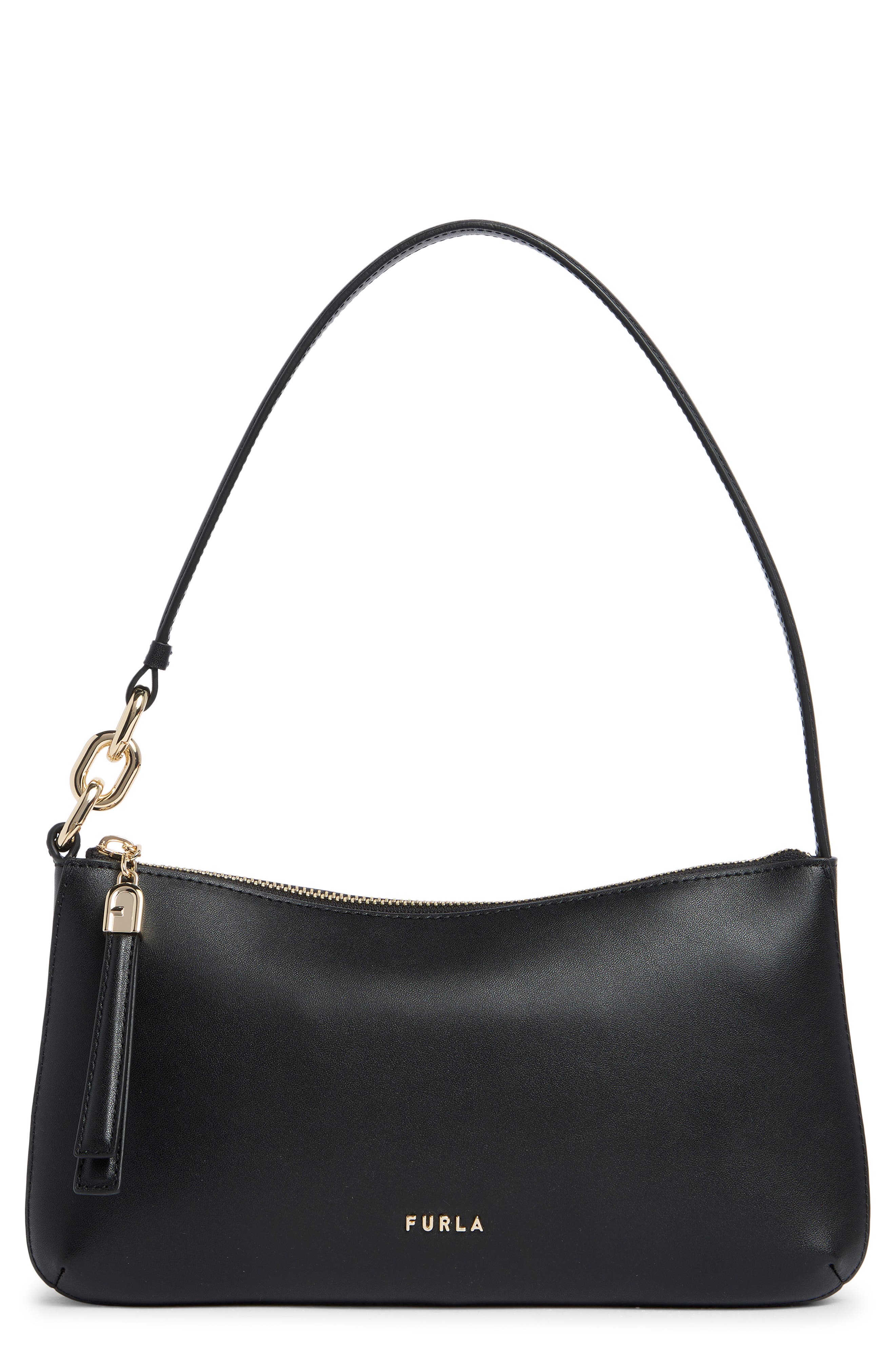 Furla Cassiopea Mini Shoulder Bag, Main, color, Nero