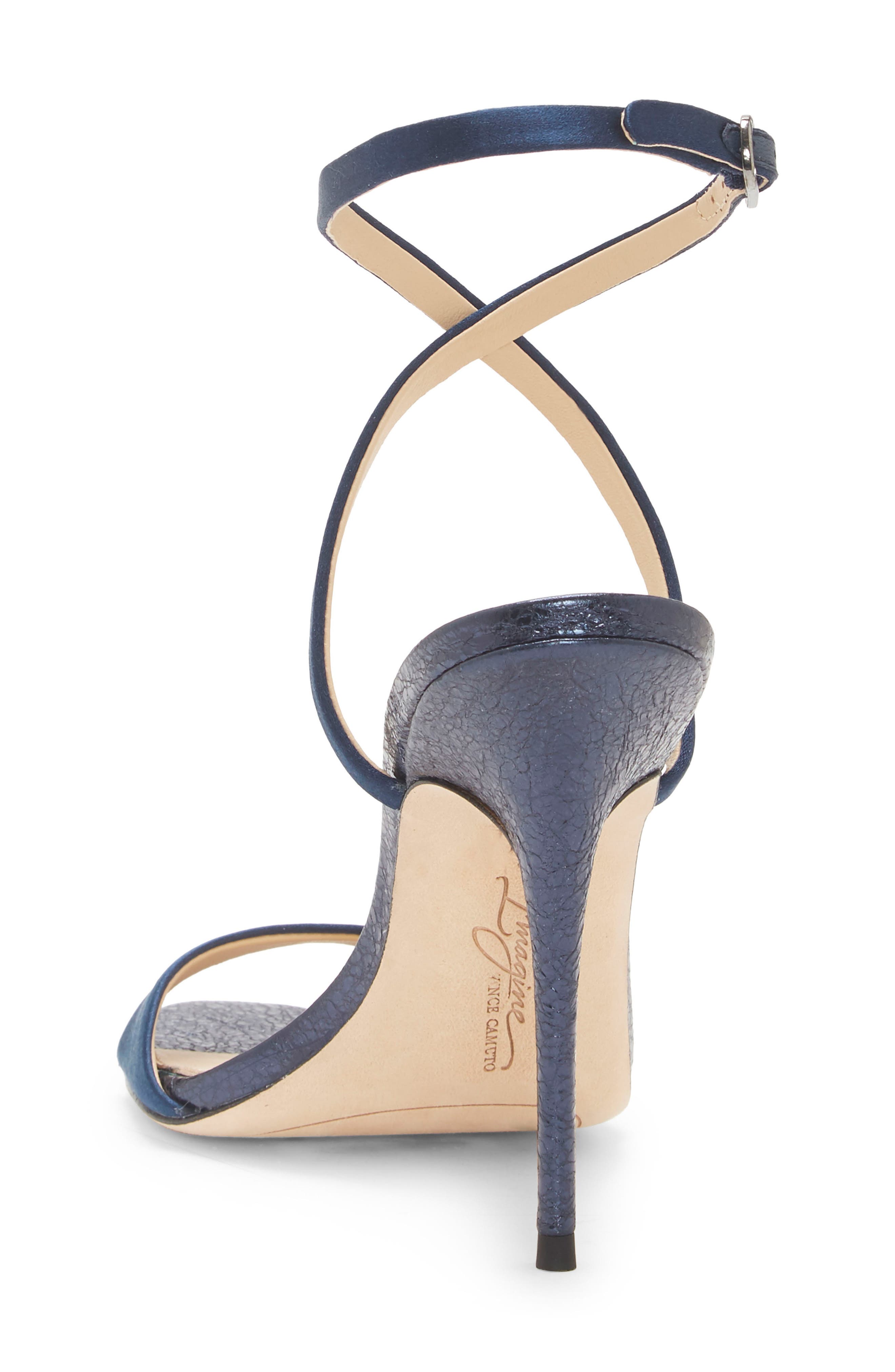 Rora Ankle Strap Stiletto Sandal, Alternate, color, INKWELL BLUE SATIN
