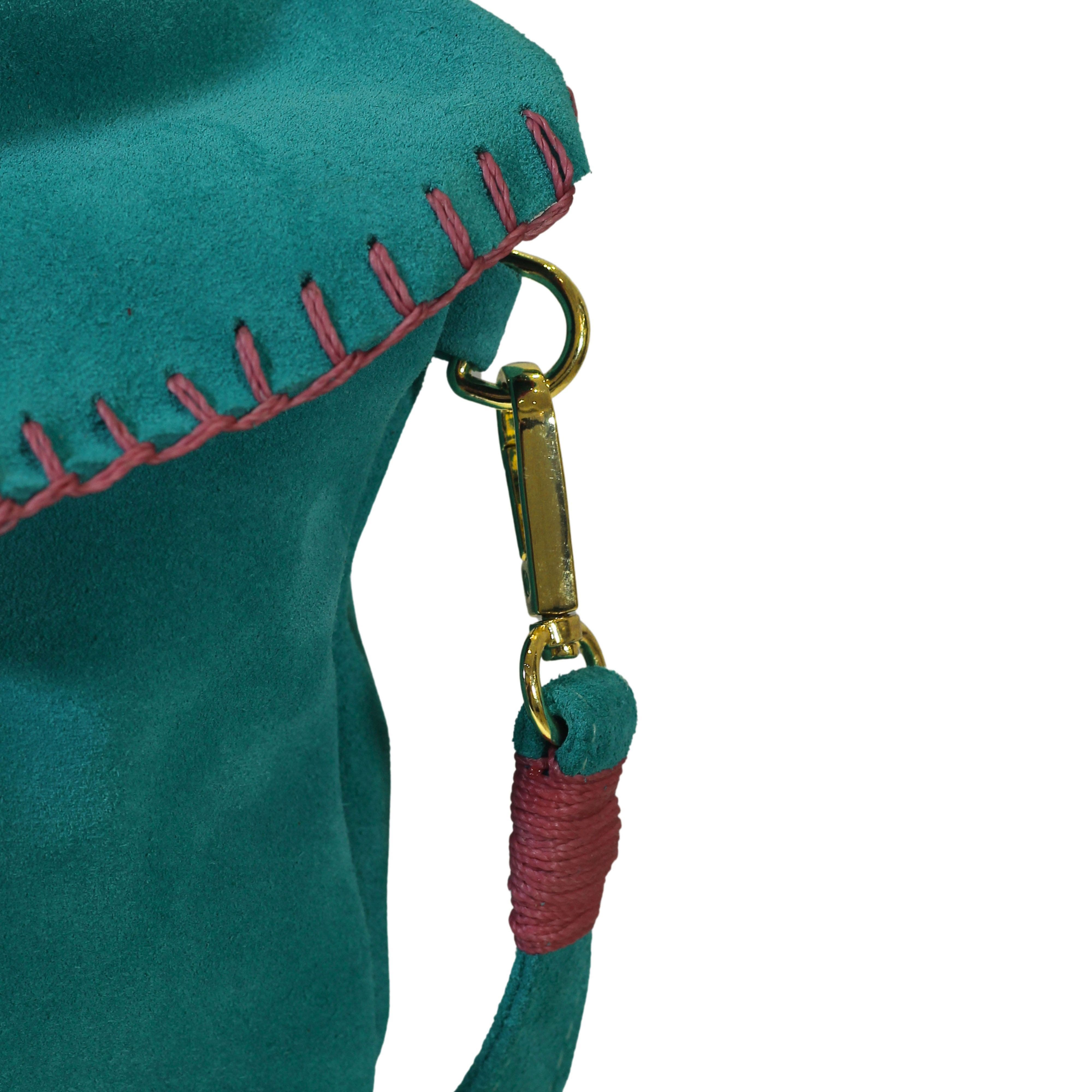 Butterfly Suede Leather Bag, Alternate, color, Sky