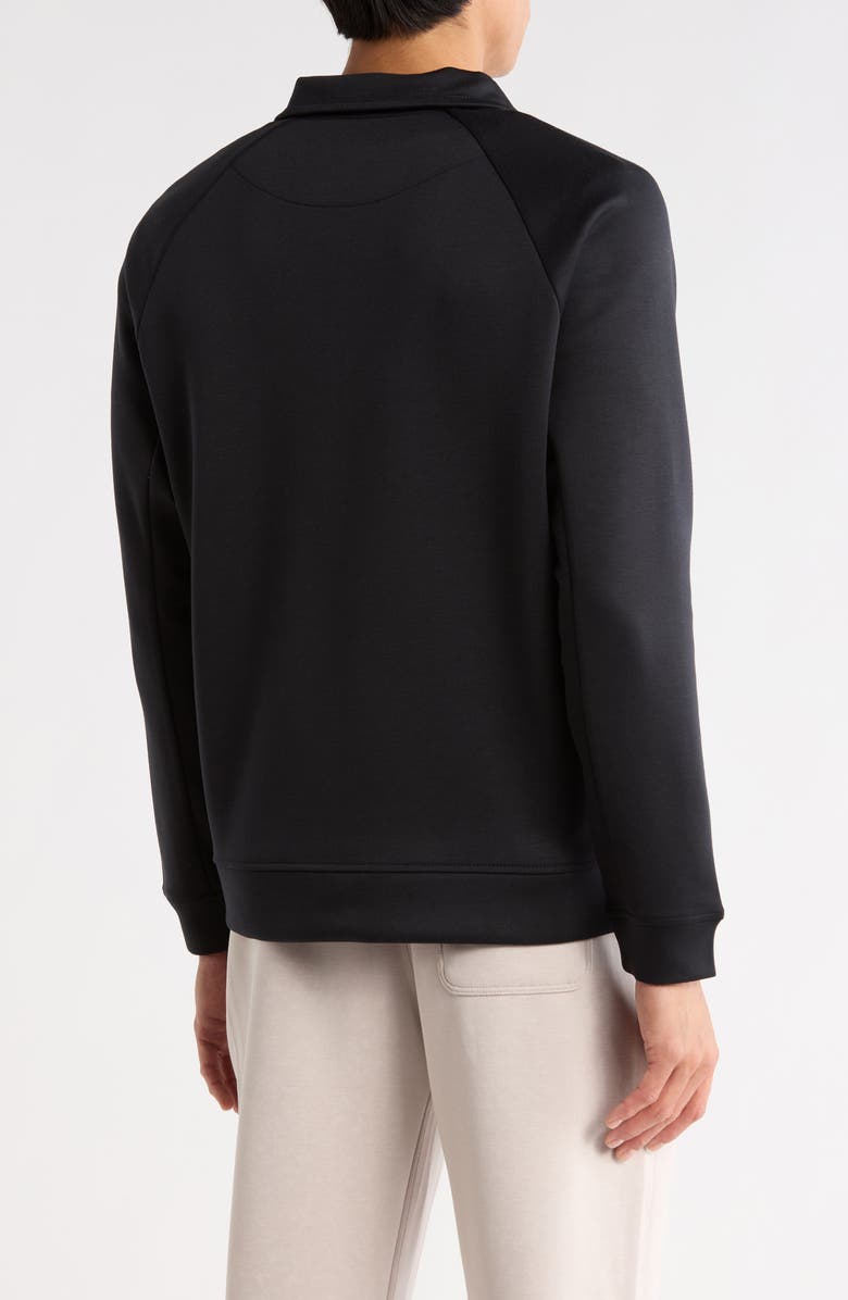 Kenneth Cole Active Raglan Sleeve Quarter Zip Pullover, Alternate, color, Black