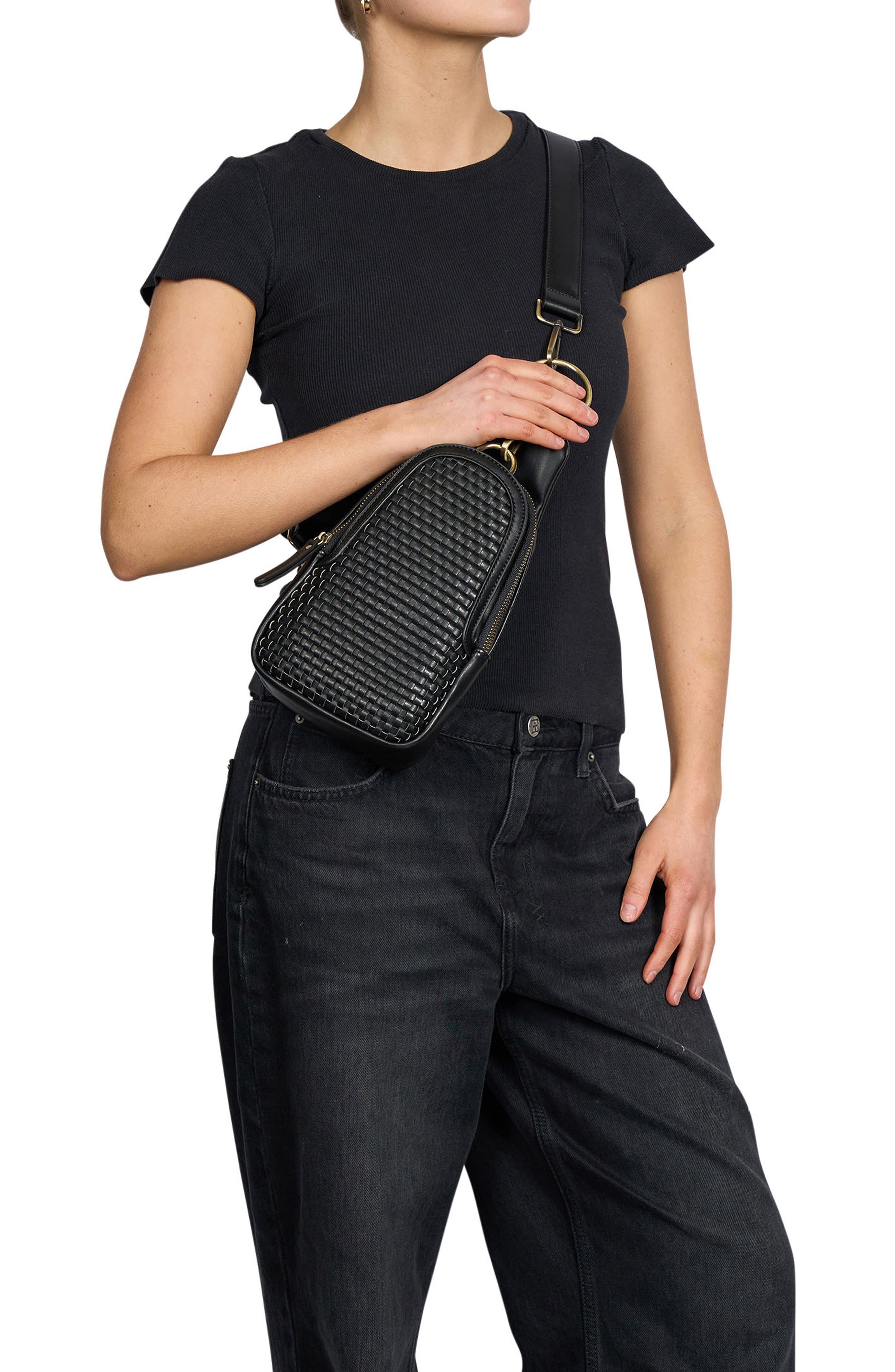 Urban Originals Liberty Woven Vegan Leather Messenger Bag, Alternate, color, 