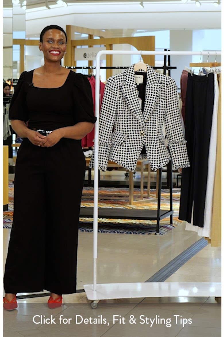Kaisley Fray Hem One-Button Blazer video