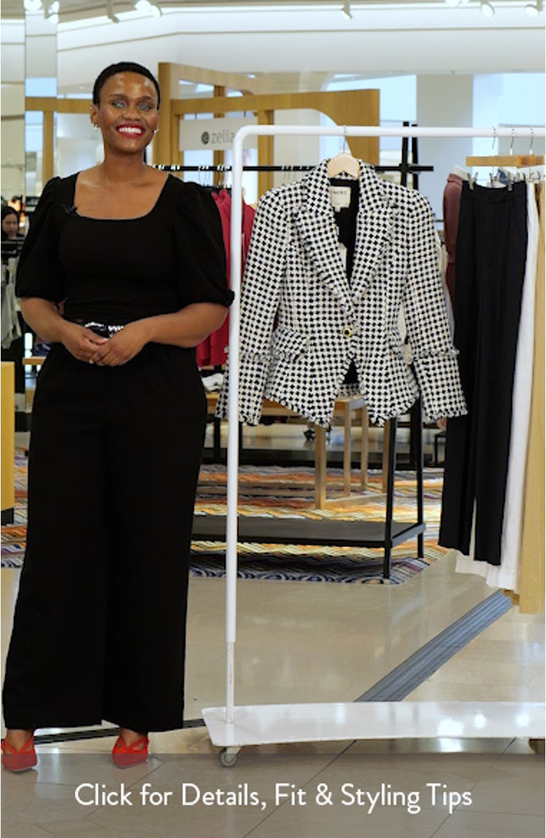 Kaisley Fray Hem One-Button Blazer, sales video thumbnail