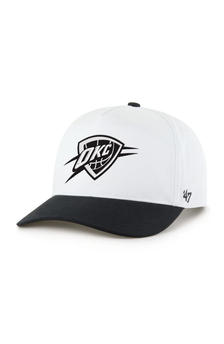 '47 Men's '47 Oklahoma City Thunder Black & White Hitch Adjustable Hat, Main, color,
