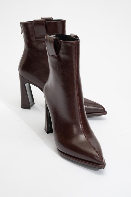 Prologue Shoes Aja Block Heel Convertible Knee High Boot In Brown