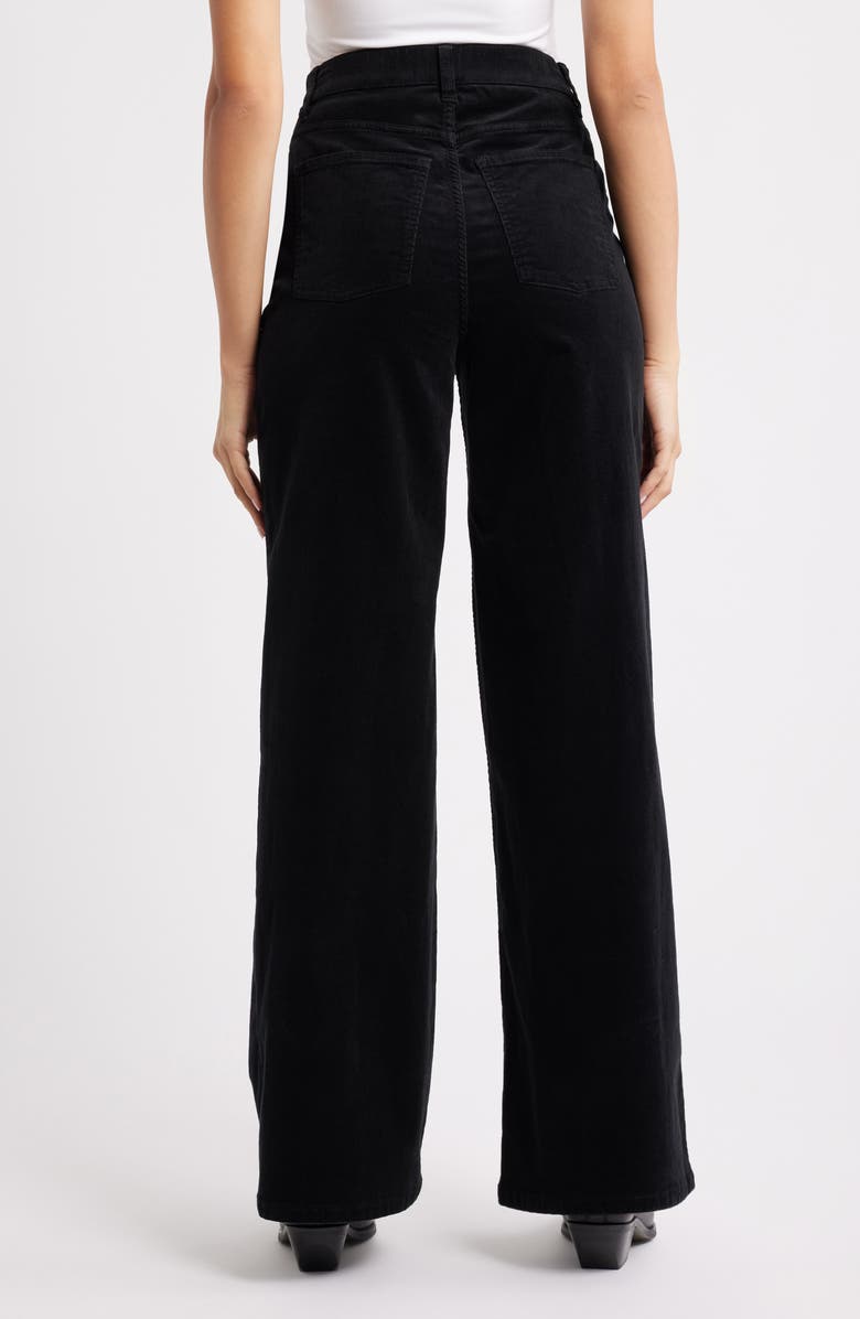 SPANX<sup>®</sup> High Waist Wide Leg Corduroy Pants, Alternate, color, Classic Black