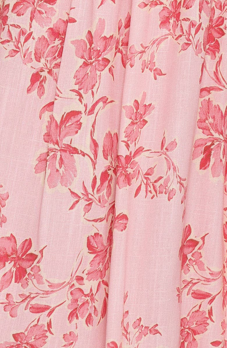 Petal & Pup Tyler Floral Drop Waist Maxi Skirt, Alternate, color, Rose Pink Floral