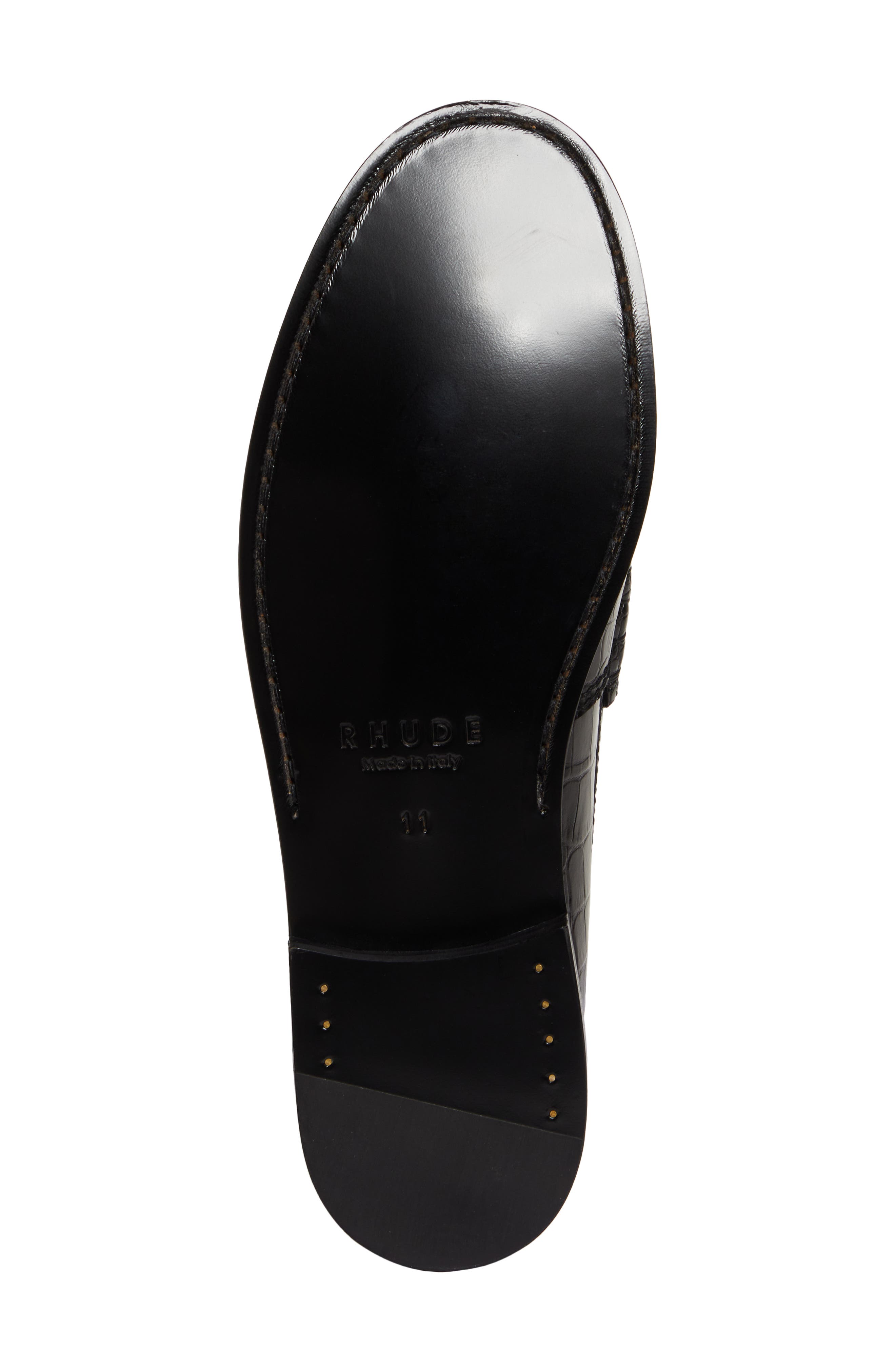 Rhude Croc Embossed Penny Loafer, Alternate, color, 