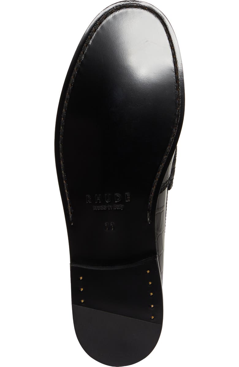 Rhude Croc Embossed Penny Loafer, Alternate, color,