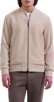 Bugatchi Full Zip Knit Bomber Jacket