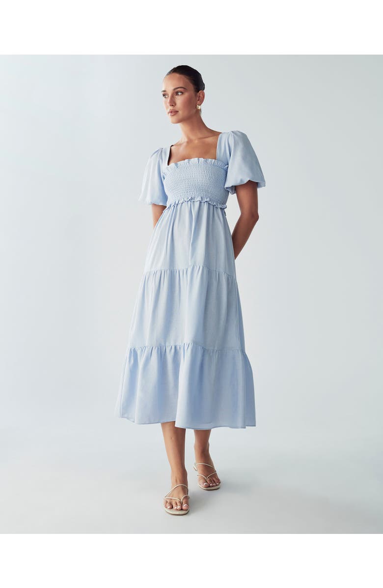 WILLA Suzi Midi Dress, Alternate, color, Sky Blue