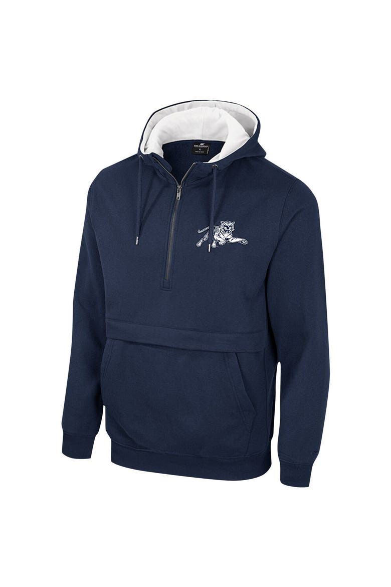 Men's Colosseum Navy Jackson State Tigers Team Half-Zip Pullover Hoodie, Alternate, color, Navy