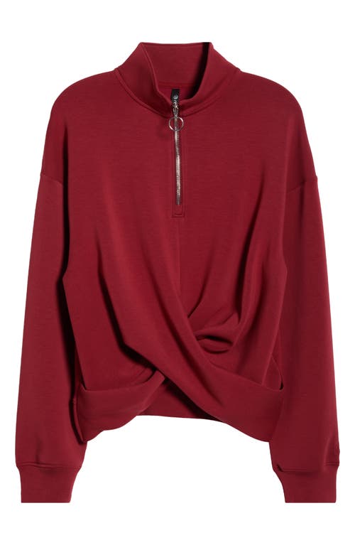 Mpg Dreamweave Crossover Quarter Zip In Burgundy