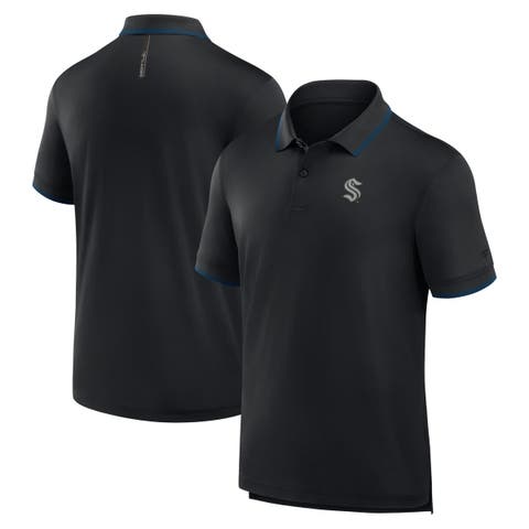 Men's Fanatics Black Seattle Kraken Front Office Move Mono Polo