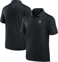 FANATICS Men's Fanatics Black Seattle Kraken Front Office Move Mono Polo