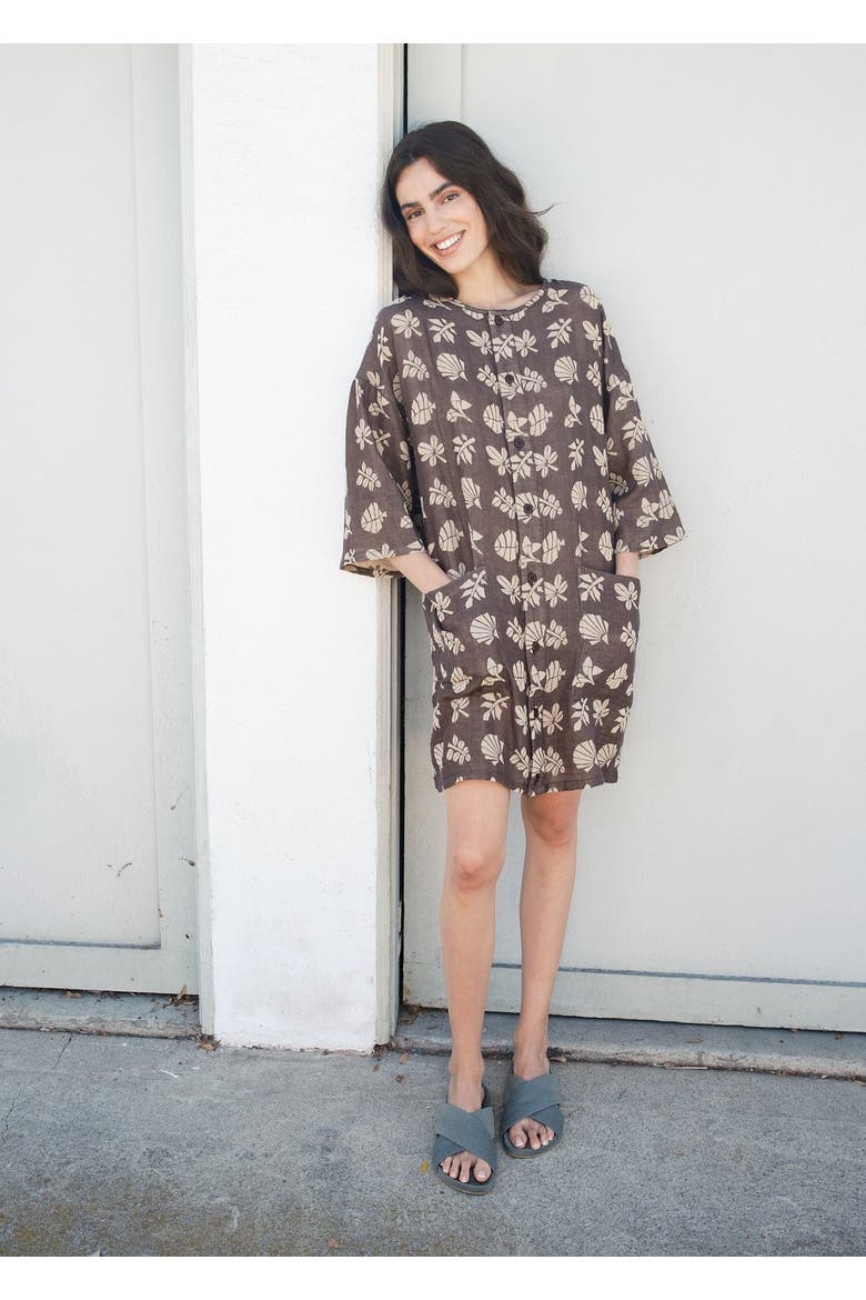 Nova Reversible Shift Dress, Alternate, color, Botanical