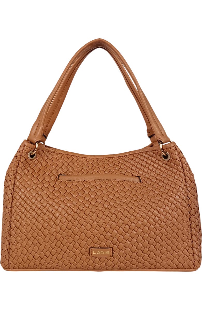 LODIS Audrey Woven Shoulder Bag, Main, color, Saddle