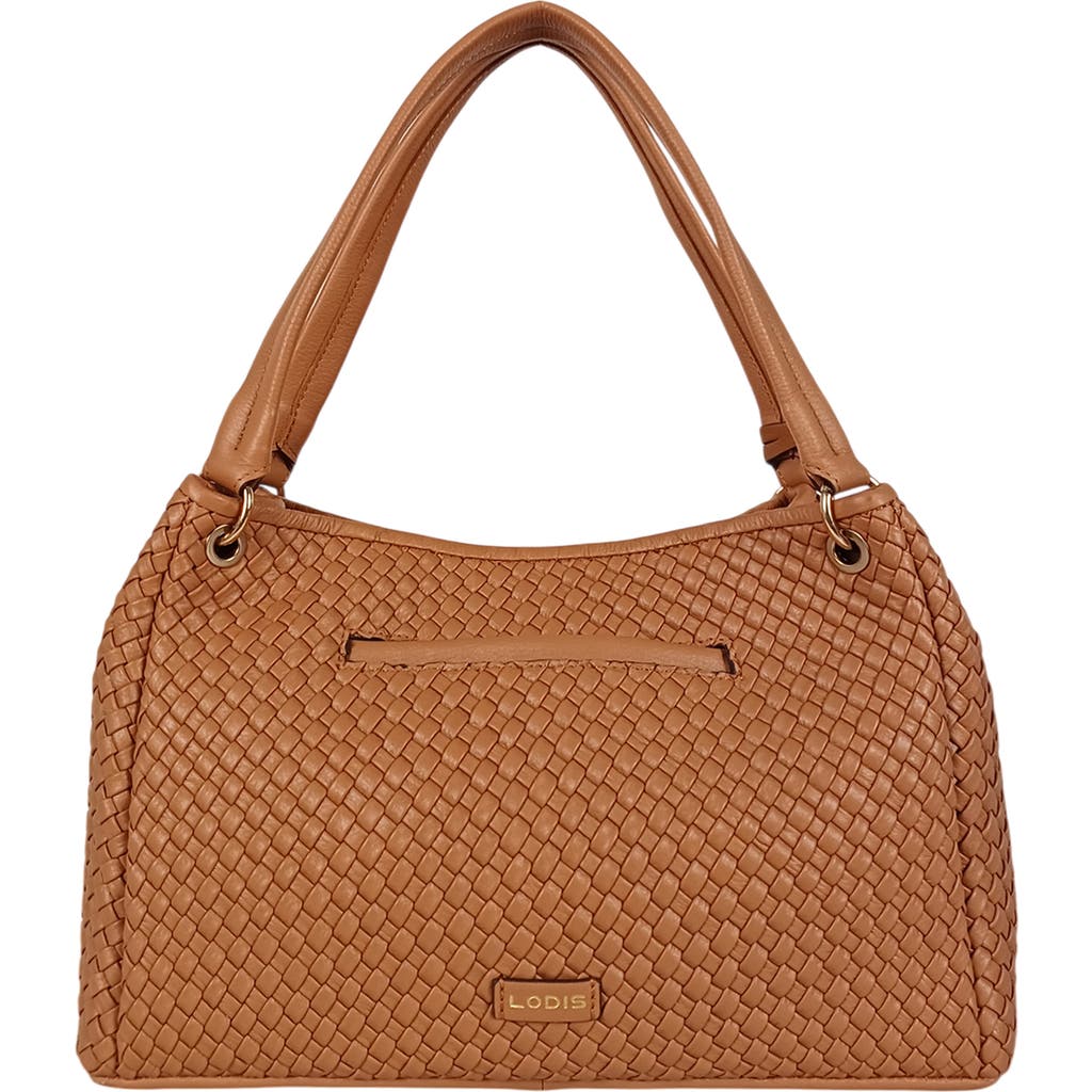 Lodis Audrey Woven Shoulder Bag In Brown